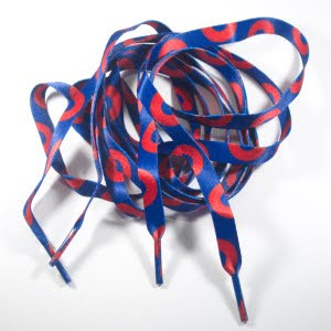 Donut Shoe Laces (Blue-Red) (01)
